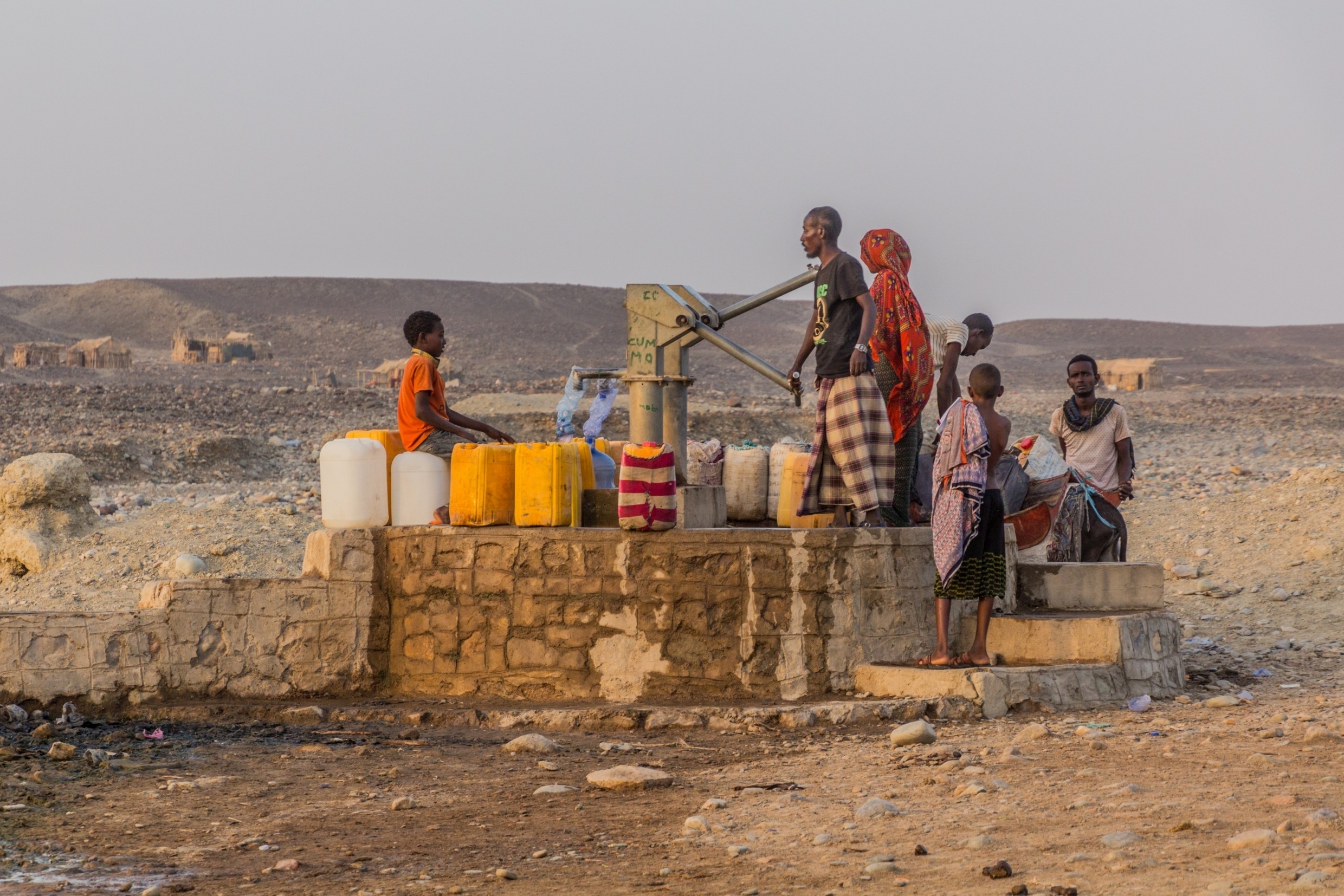 Danakil,,Ethiopia,-,March,25,,2019:,Water,Pump,In,Hamed